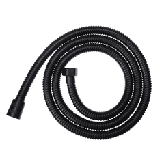 1.5M Black Stainless Steel Bathroom Shower Hose Handheld Water Pipe Fittings Shower Head Hose Replacement G1/2 Connection W/ Double Buckles