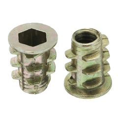 Suleve M6ZN1, 50 Uds., M6, muebles de madera de aleación de Zinc, cabeza hexagonal, tuerca de inserción roscada de 8Mm-25Mm