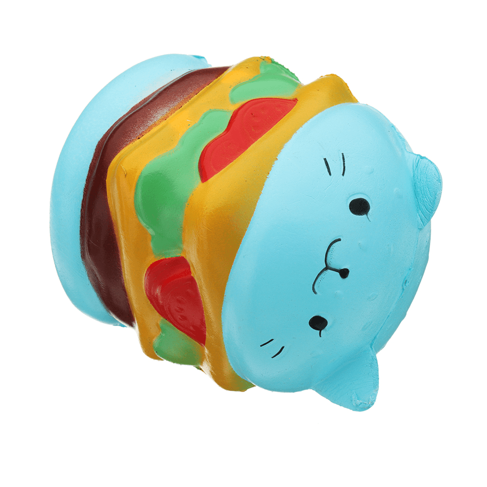 Burger Cat Squishy 10.5*9.5 CM Slow Rising Collection Gift Soft Fun Animal Toy