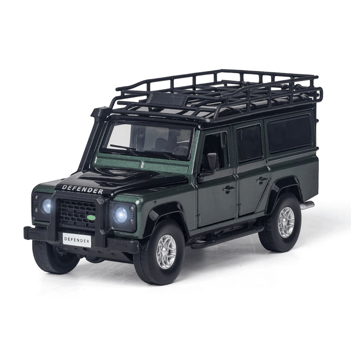 1:32 Legierung Land Rovers Defenders Hinterrad Zurückziehen Diecast Auto Modell Spielzeug mit Sound Licht für Geschenk Sammlung