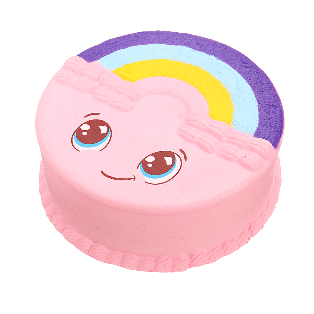 Rainbow Smile Cake Squishy 12CM Slow Rising with Packaging Collection Gift Soft Toy