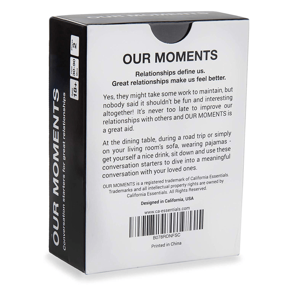 Our Moments Couples Card Conversation Starters for Great Relationships Solitaire Make Fun Board Game Toy