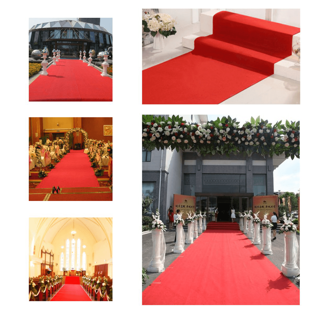 80 X 300Cm Red Carpet Wedding Runners Aisle Floor Rug Hollywood Party Decorations