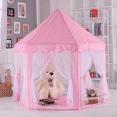 Portable Princess Castle Play Tent Activity Fairy House Fun Play House Toy 55.1X55.1X53.1 Inch