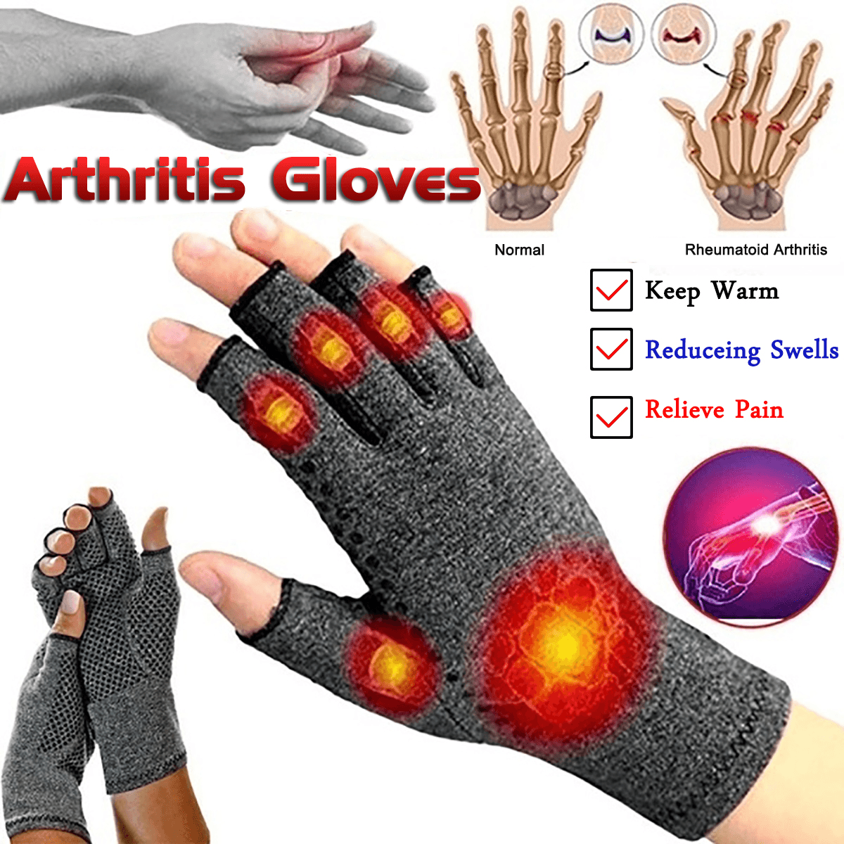 Arthritis-Druckhandschuhe, atmungsaktive Rehabilitations-Trainingshandschuhe zum Warmhalten