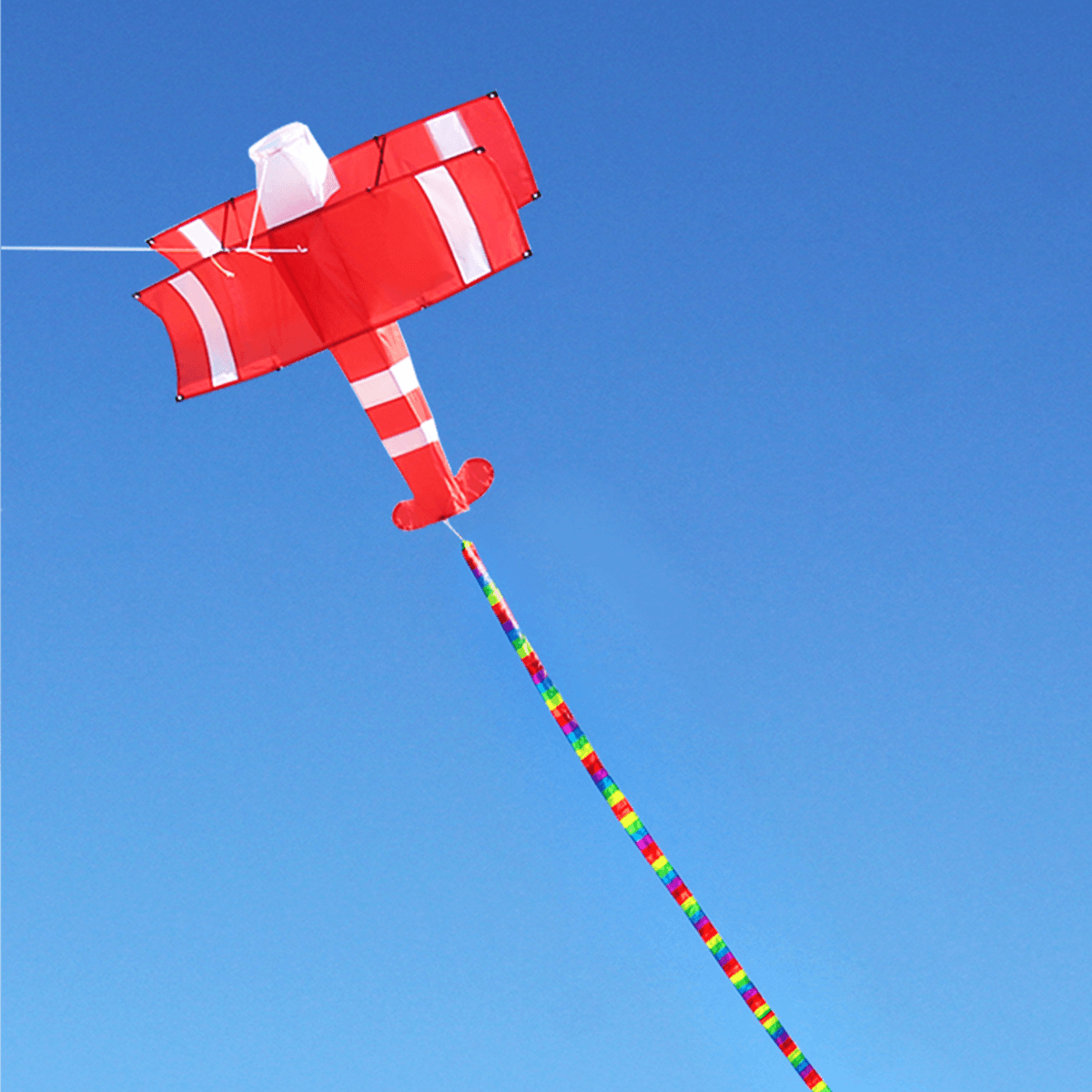 Colorful 3D Aircraft Kite with Handle and Line Good Flying Gift