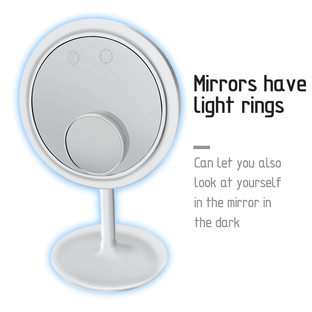 LED Mirror Makeup LED Light Vanity 5X Magnifying Mirrors with Fan LED Light