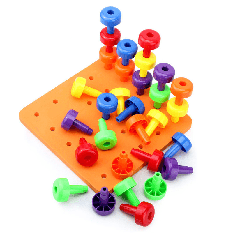 30-teiliges Stecktafel-Set, Montessori-Berufs-Feinmotorikspielzeug für Kleinkinder, Stecktafel