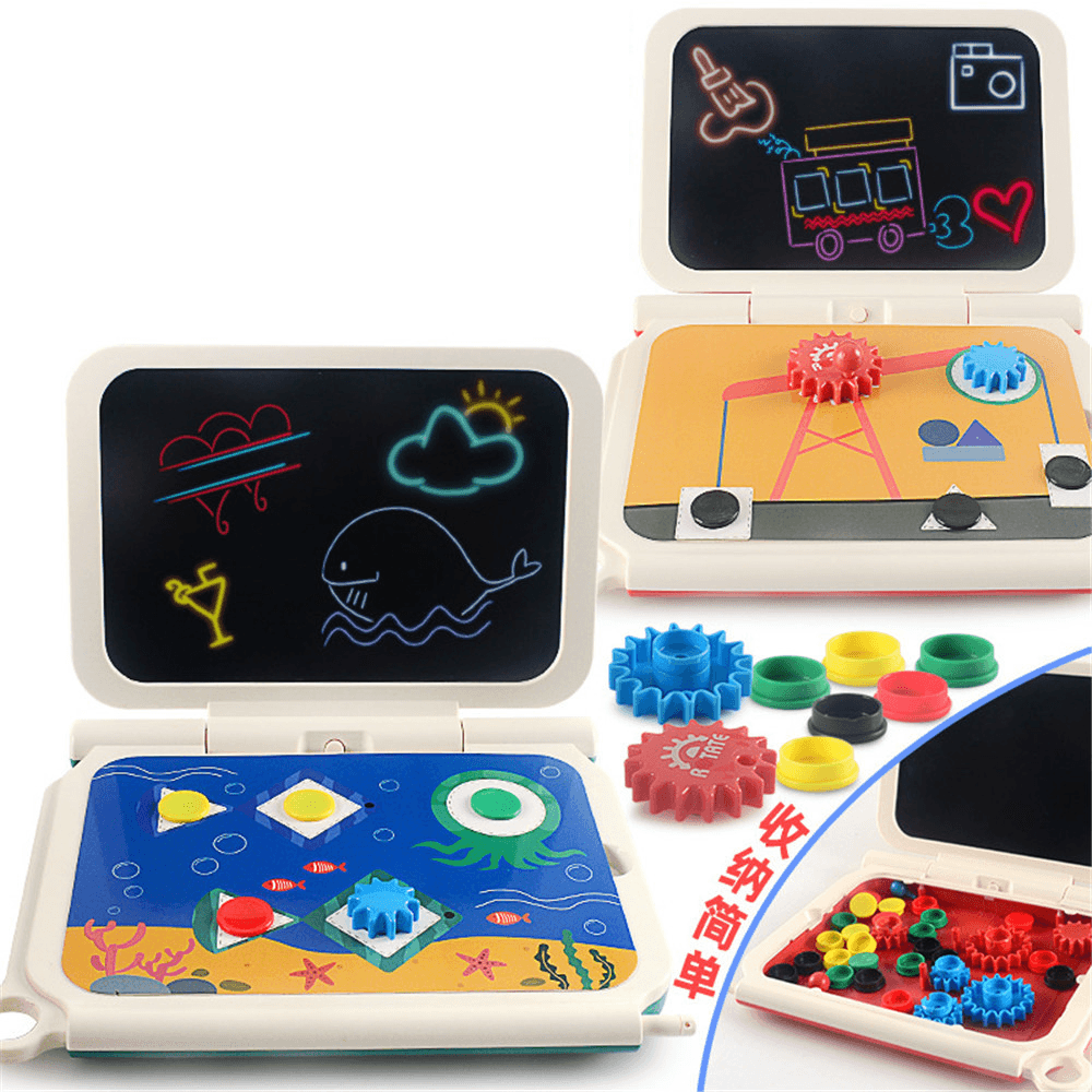 2-In-1 DIY LCD Drawing Board Multi-Function Plug-In Tablet Hand Writing Board 270 Degrees Foldable Children'S Toy