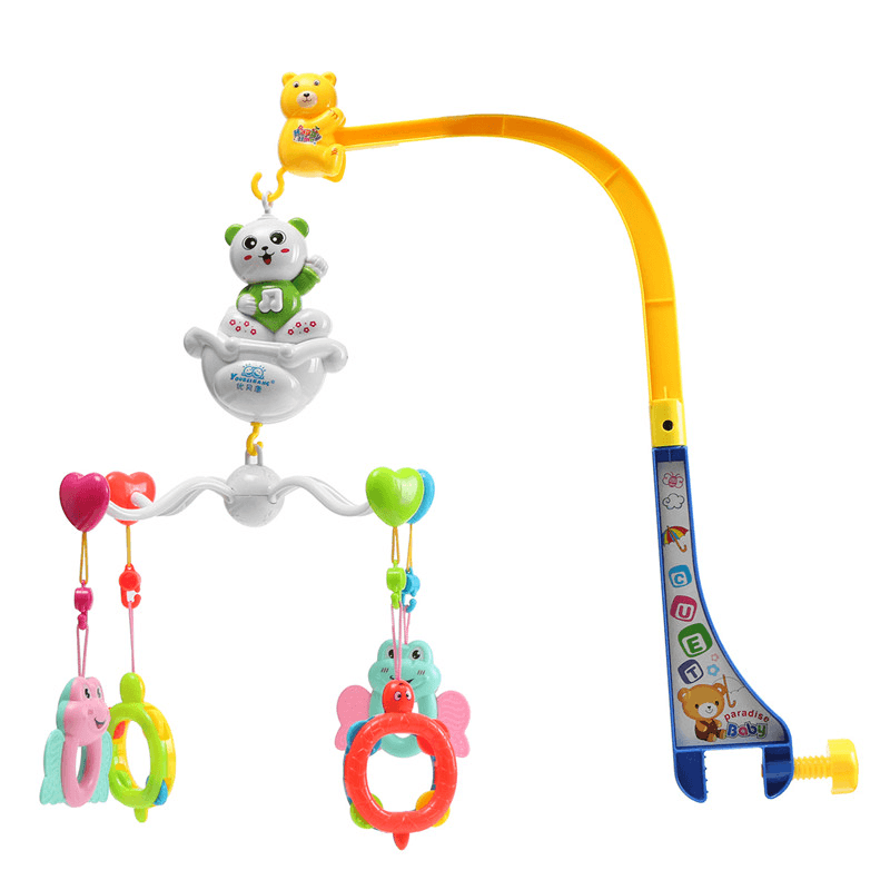 Melodien Lied Baby Mobile Krippe Bett Glocke Kind Elektrische Spieluhr Liebe Weiche Bunte Plüsch Puppen Spielzeug