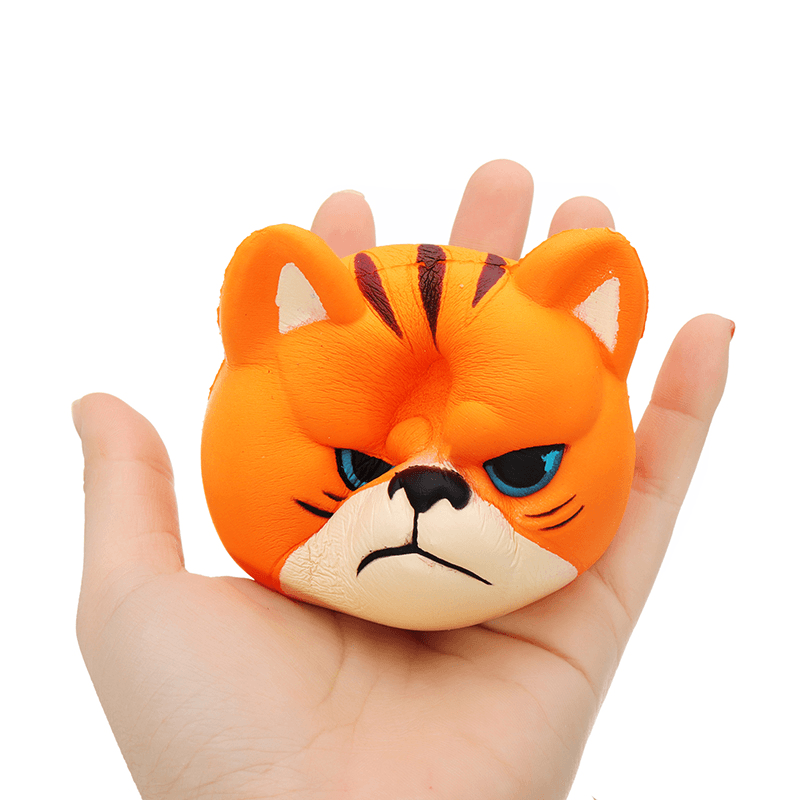 Tiger Squishy 8*7*6.5Cm Slow Rising with Packaging Collection Gift Soft Toy