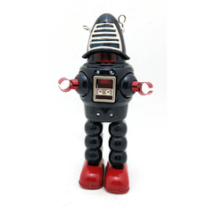 Classic Vintage Clockwork Wind up Large Robot Photography Children Kids Tin Toys with Key