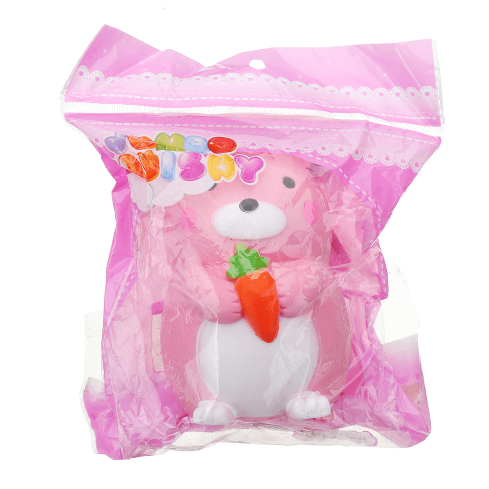 Karotten-Kaninchen-Squishy, ​​9 x 12,5 cm, langsam aufsteigend, mit Verpackung, Sammlung, Geschenk-Stofftier