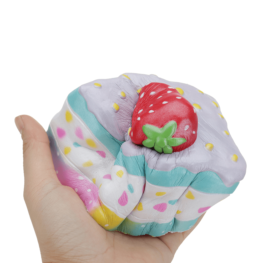 Kiibru Strawberry Mousse Cake Squishy 10*8*8.5CM Licensed Slow Rising with Packaging Collection Gift