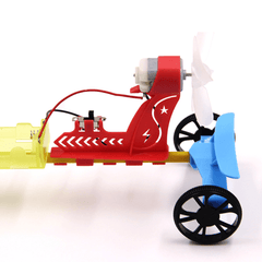 F1 Air Slurry Electric Racing Car Wind Tricycle DIY Toy Series Technology Assembly Model Toy for Kids Learning Gift