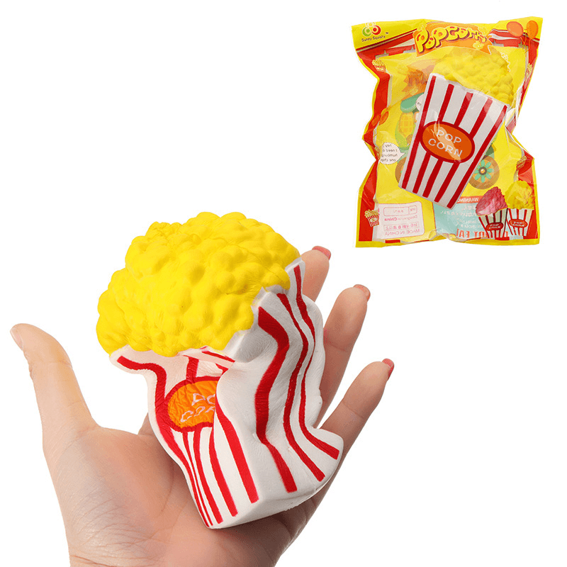 Sunny Popcorn Squishy 15CM Slow Rising with Packaging Cute Jumbo Soft Squeeze Strap Scented Toy