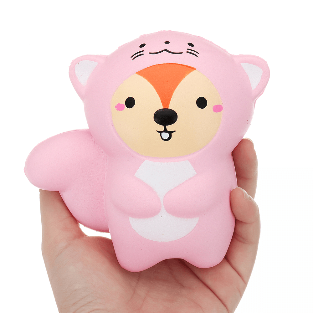 Tail Bear Squishy 10.5 * 11CM Levantamiento lento con empaque Colección Regalo Juguete suave