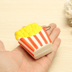 Squishy French Fries Patato Chips Duftspielzeug Handytaschenriemen Anhänger Dekor Geschenk