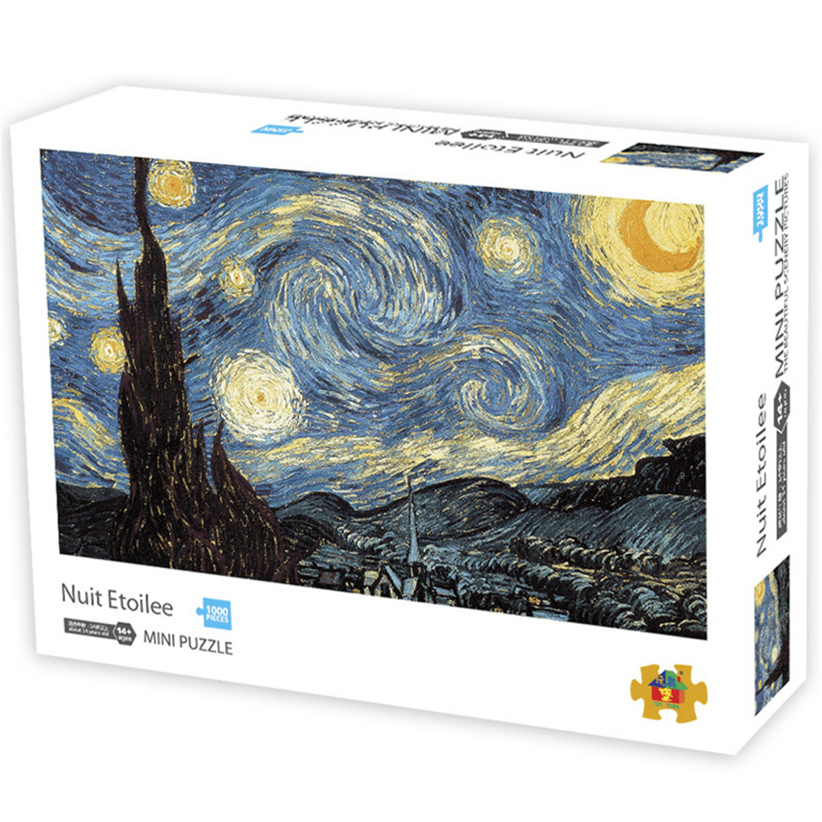 1000 Pieces Nuit Etoilee DIY Assembly Jigsaw Puzzles Landscape Picture Educational Games Toy for Adults Children Pretty Gift