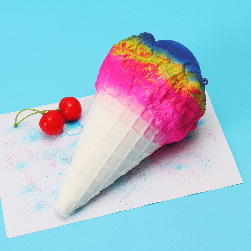 19Cm Jumbo Squishy Ice Cream Multicolor Slow Rising Soft Collection Gift Decor Toy