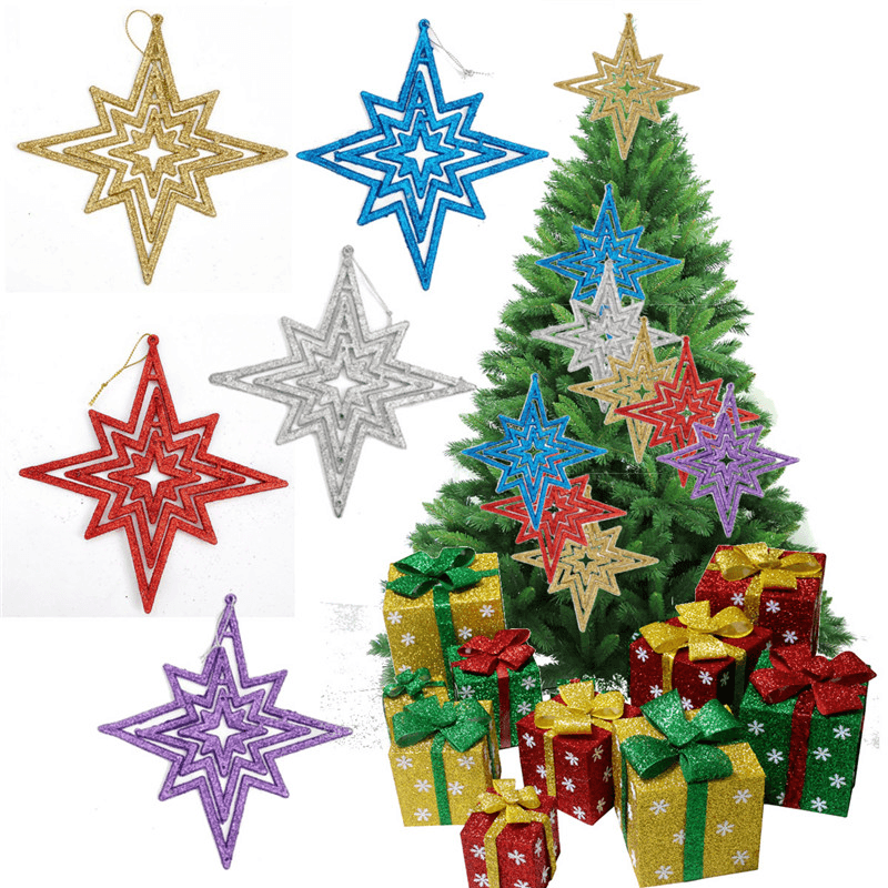 1 Stück Stern 15 cm Weihnachtsbaum Anhänger Ornamente Urlaub Party hängende Dekoration Spielzeug