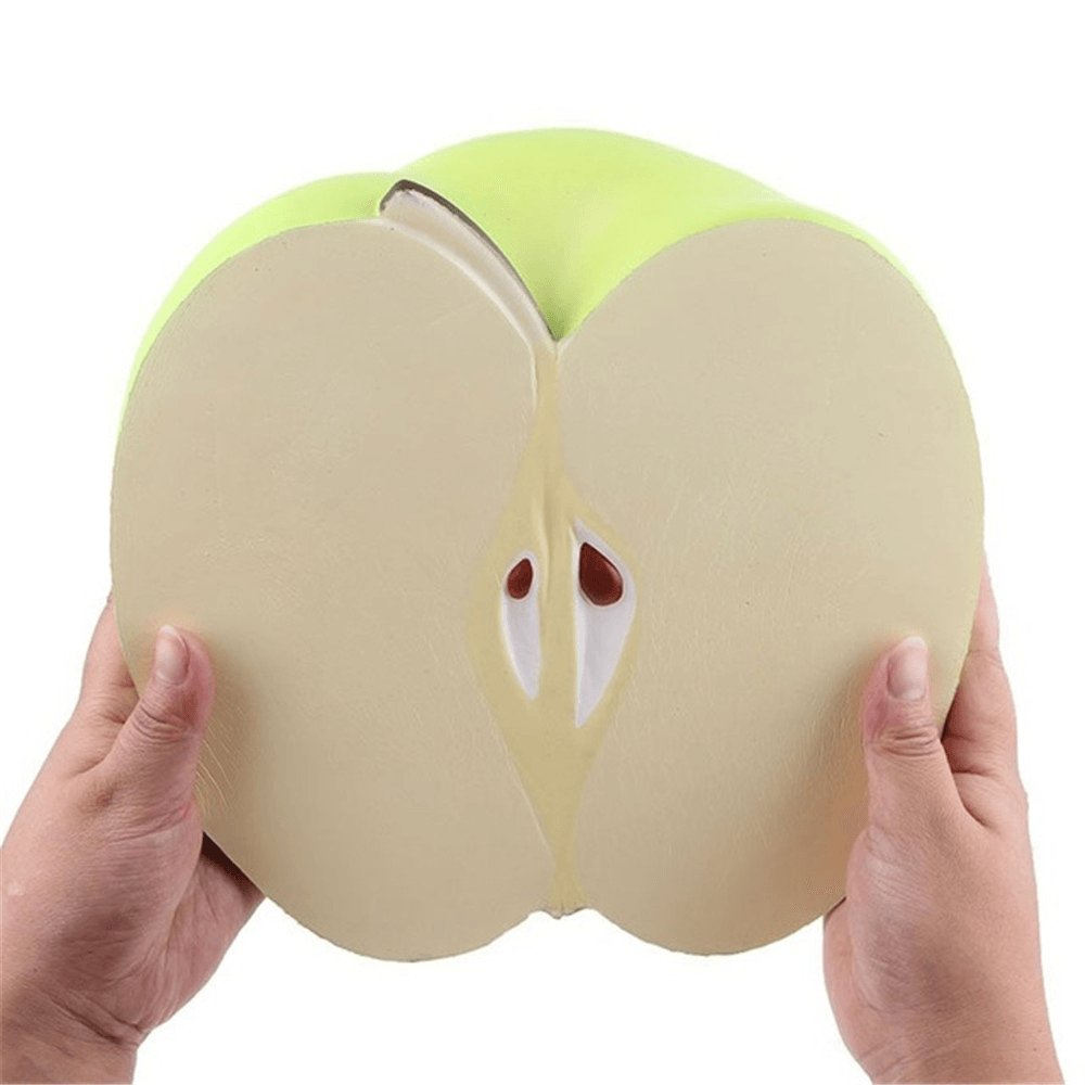 Huge Squishy 9.45In 24Cm Half Apple Green Red Slow Rising Jumbo Giant Soft Squishies Soft Stress Reliever Toy