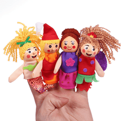 Weihnachten 7 Arten Familien-Fingerpuppen-Set, weiche Stoffpuppe für Kinder, Geschenk für Kinder, Plüschtiere