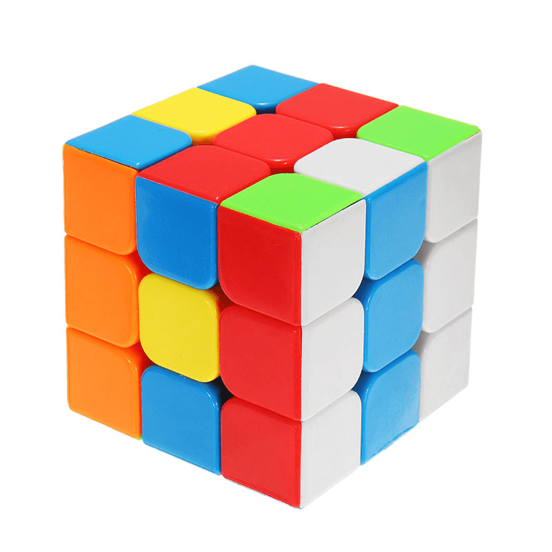 Classic Magic Cube Toys 3X3X3 PVC Sticker Block Puzzle Speed Cube Sugar Color