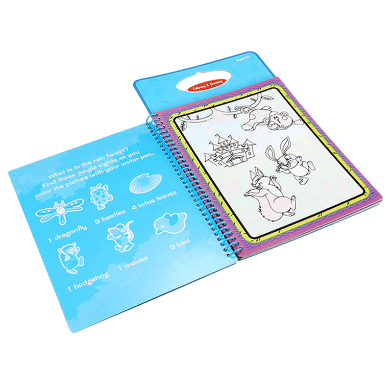 Coolplay Magic Wasserzeichenbuch für Kinder mit 1 Zauberstift / 1 Malbuch, Wassermalbrett