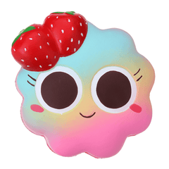 Taburasa Strawberry Facial Expression Cake Squishy 14Cm Slow Rising with Packaging Collection Gift