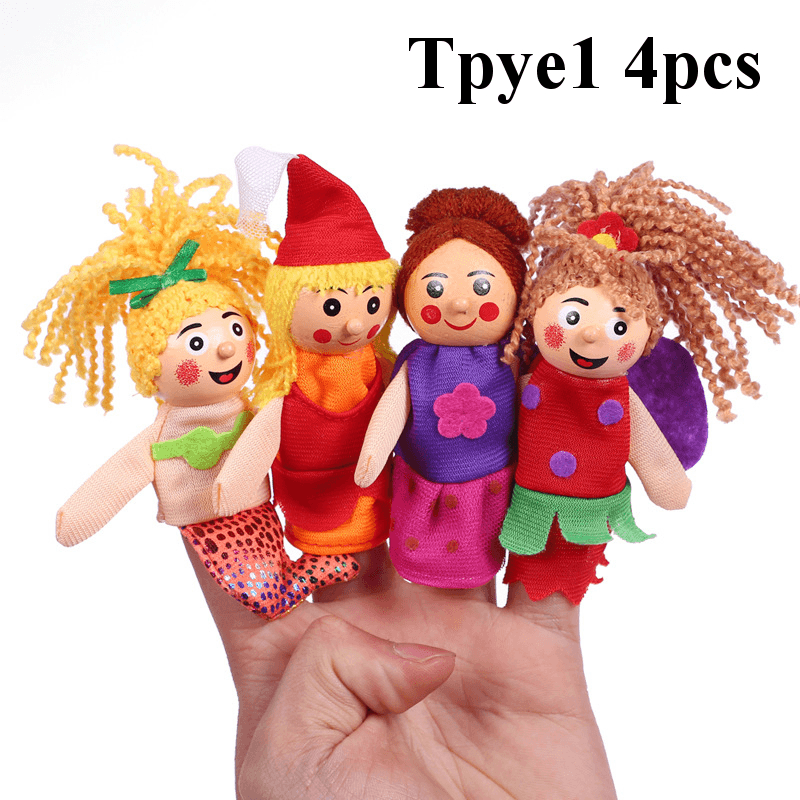 Weihnachten 7 Arten Familien-Fingerpuppen-Set, weiche Stoffpuppe für Kinder, Geschenk für Kinder, Plüschtiere