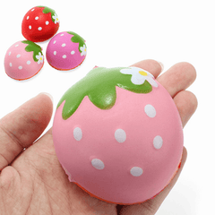 Squishy Half Strawberry 7Cm Soft Slow Rising Fruit Collection Gift Decor Toy