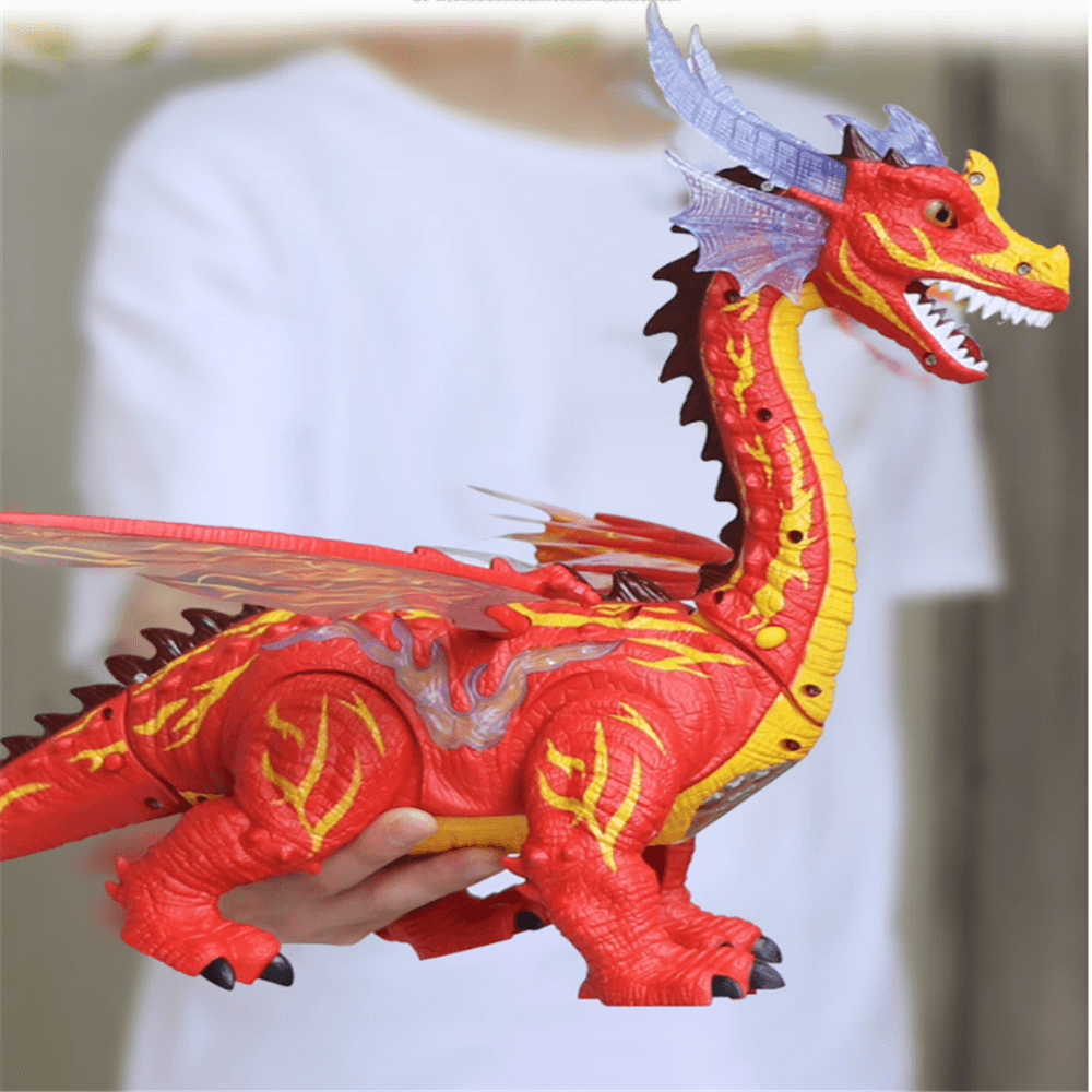 Simulation Dinosaur Model Toys Spray Flame Laying Eggs Walking