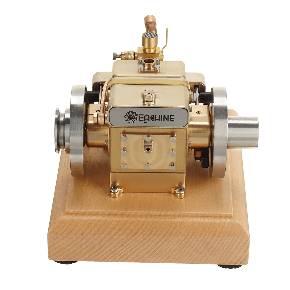 Eachine ET5S Horizontales Zweizylinder-Motormodell, wassergekühlte Kühlstruktur, STEM-Motor aus Messing und Edelstahl, Spielzeugsammlung, Geschenke