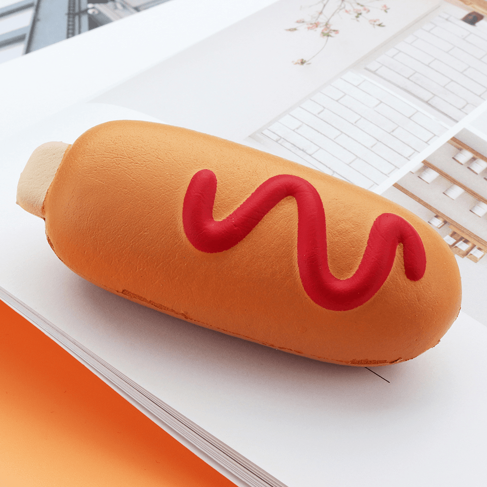 Meistoyland Squishy Hot Dog Soft Slow Rising Bun Kawaii Cartoon Toy Gift Collection