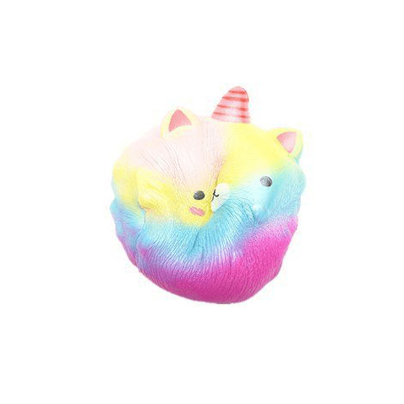 Süßes weiches Regenbogen-Einhorn-Wal-Erdbeer-Squishy-Charm-Dekompressions-Geschenkspielzeug