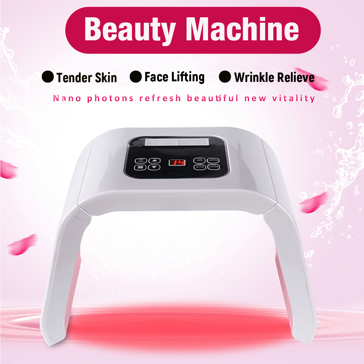 7 Color LED Light Therapy Skin Rejuvenation PDT Anti-Aging Facial Beauty Machine