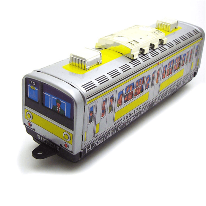 Classic Vintage Clockwork Metro Train Wind up Reminiscence Niños Niños Juguetes de hojalata con llave