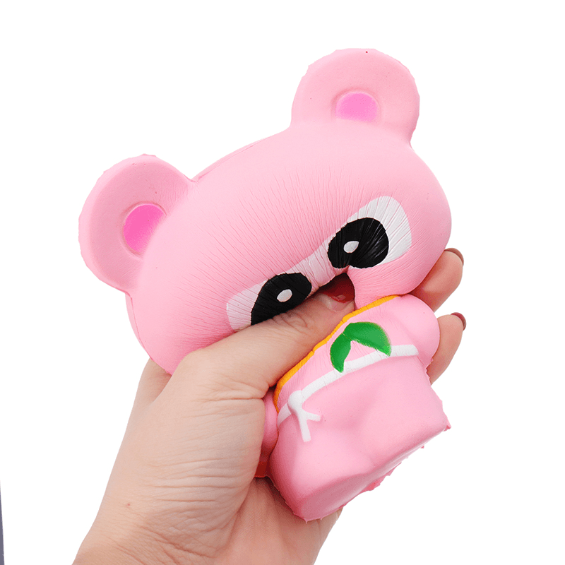 Pink Bear Squishy Panda Ninja Suit Soft Toy 13.5Cm Slow Rising Bag con embalaje de regalo