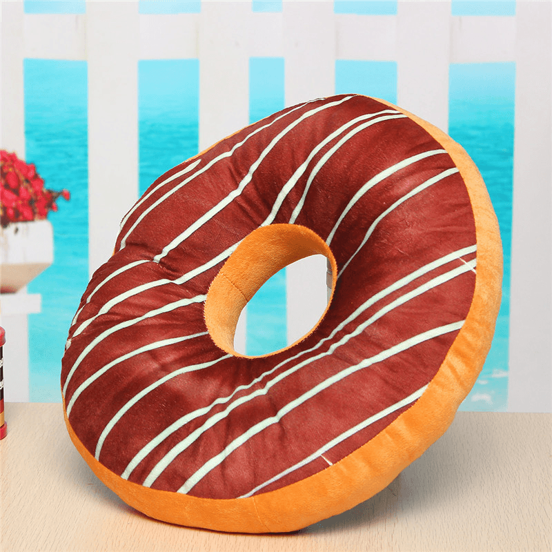 Donut Plush Stuffed Toy Soft Doughnut Food Back Saddle Car Set Kids Gift Decor