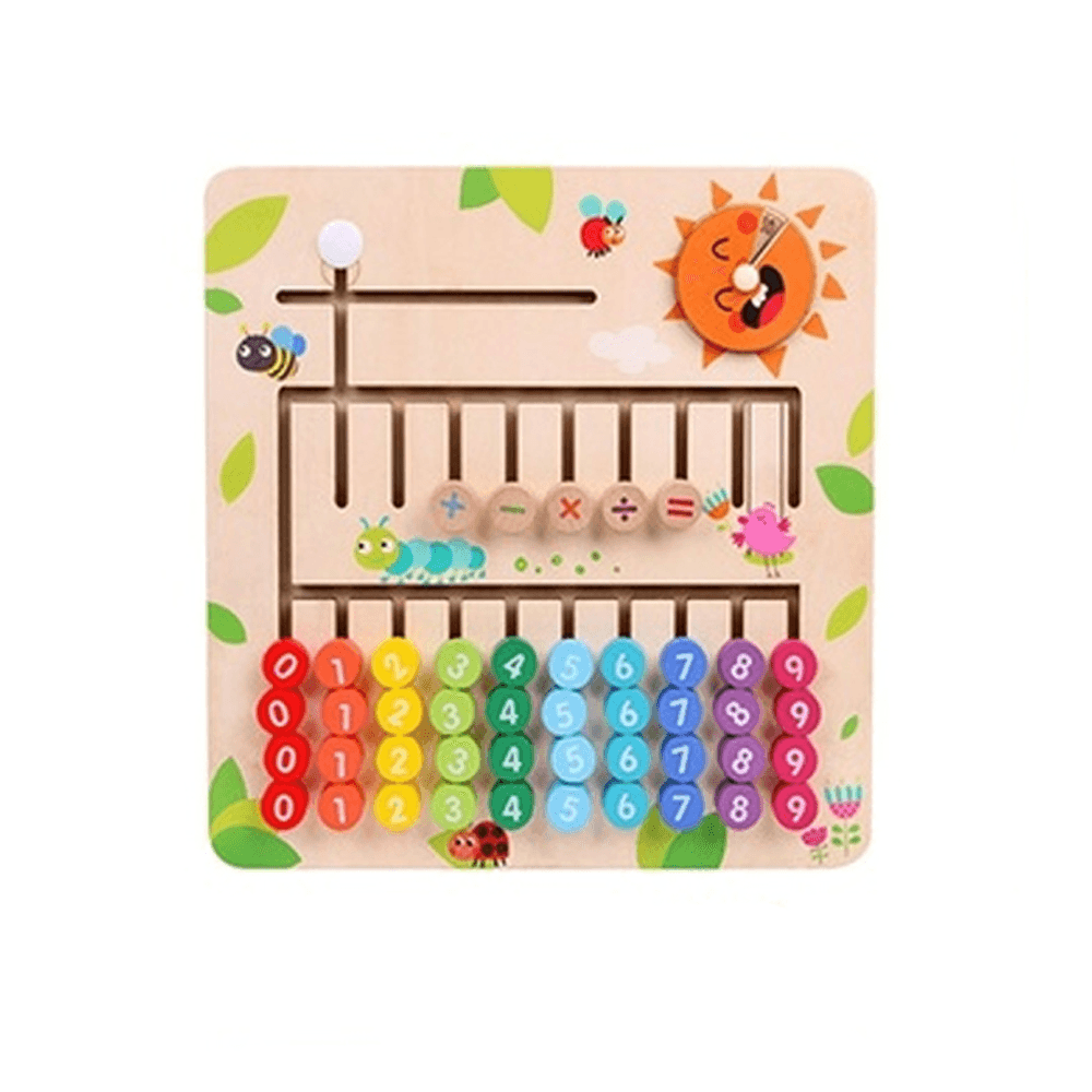 Math Toys Wooden Digitals Alphabet Learning Arithmetic Maze Matching Board Brain Development Toys for Children