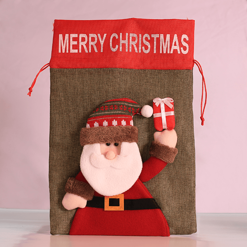 Large Christmas Santa Claus Sack Snowman Children Christmas Gifts Candy Stocking Bag