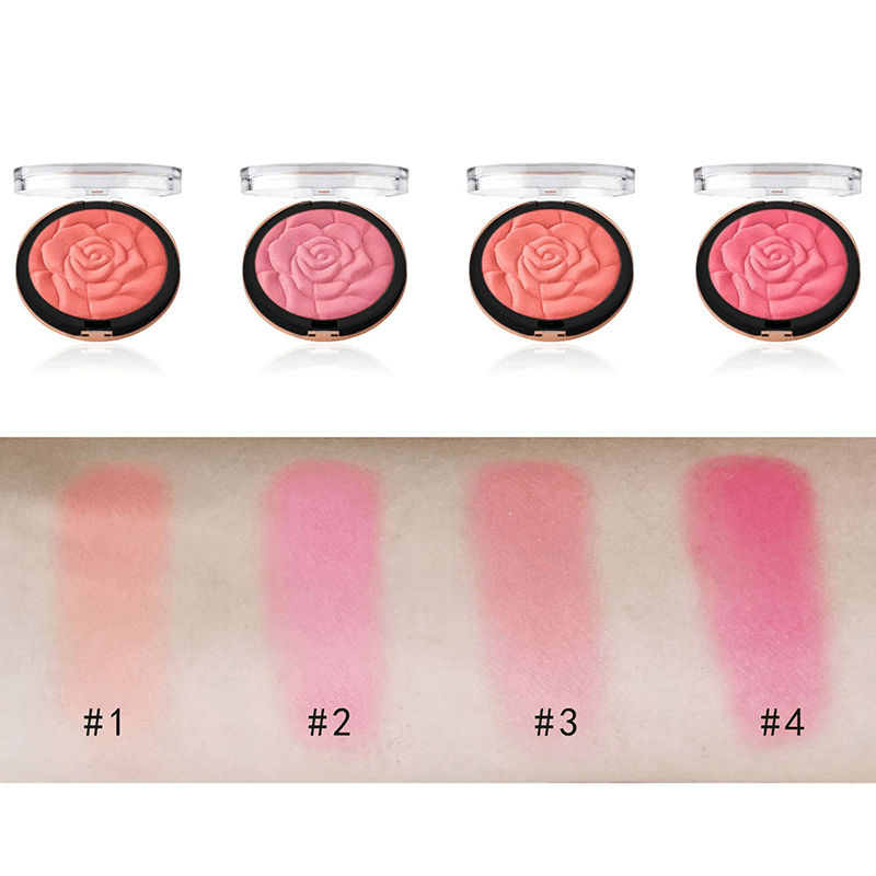 Blush Fashion Flower Shaped Blusher Powder Makeup Cosmetic Natural Blush Powder Blush Palette Face Makeup Peach Blushes