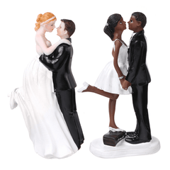 Romantische lustige Hochzeitstorte Topper Figur Braut Bräutigam Paar Brautdekorationen