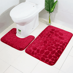 2 pezzi flanella coperchio del water tappeti da bagno pavimento morbido casa antiscivolo fodera memory foam resistente copertura doccia tappeti tappetino da bagno set