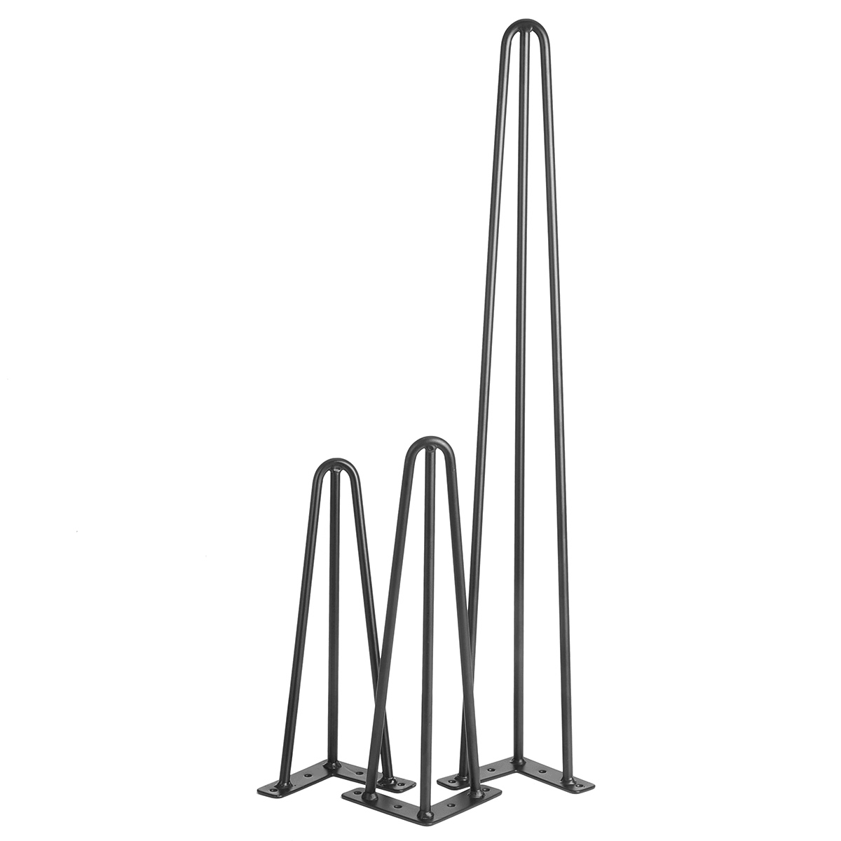 4Pcs Hairpin Legs Set Simple Triangle Shape Metal 3 Rods Desk Chair DIY Leg Accessories Set for Home Office Decoration