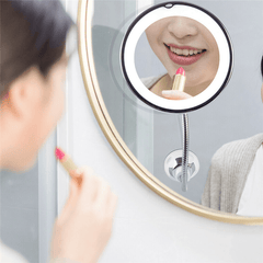 Magnifying Folding Makeup Mirrors 360-Degree Rotating Makeup Mirror Flexible Mirror Magnifying Makeup Mirror with LED Light