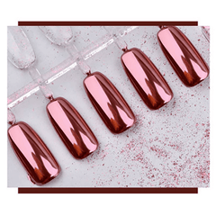 2 Rose Gold Chrome Nail Powder Mirror Effect Nail Pigment Gel Polish Salon Dust for Manicure and Makeup