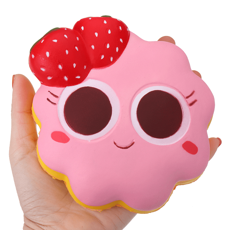 Taburasa Strawberry Facial Expression Cake Squishy 14Cm Slow Rising with Packaging Collection Gift