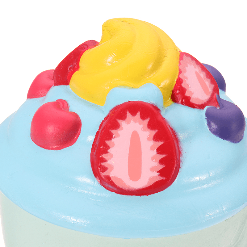 2PCS Leilei Squishy Ice Cream Strawberry Fruit Cup Cake Slow Rising Original Packaging Gift